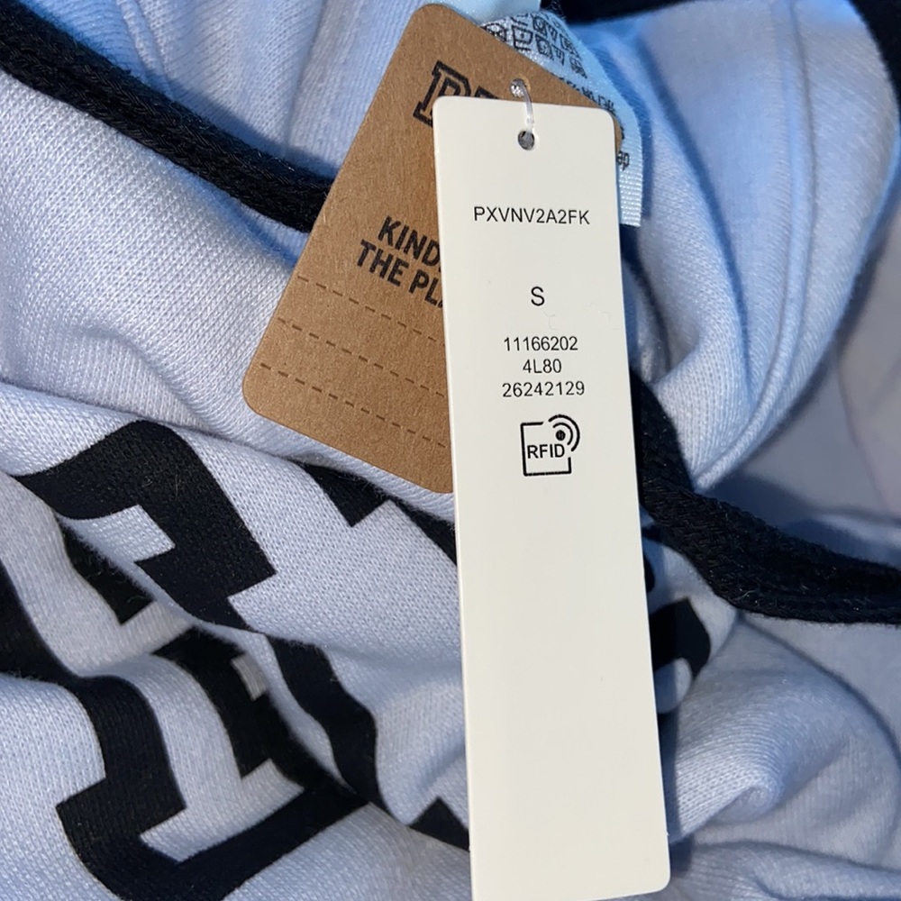 🆕 PINK EDL Campus pullover hoodie hydrangea blue Small - Picture 6 of 10